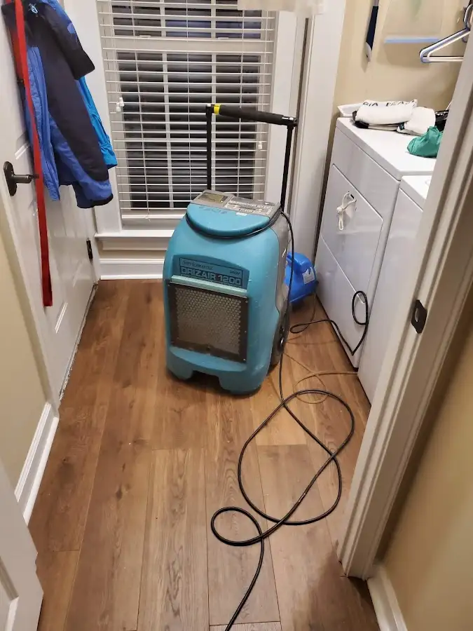 Commercial dehumidifier deployed for Flood Damage Cleanup in Millbury